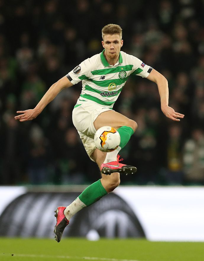 Kristoffer Ajer in action for Celtic