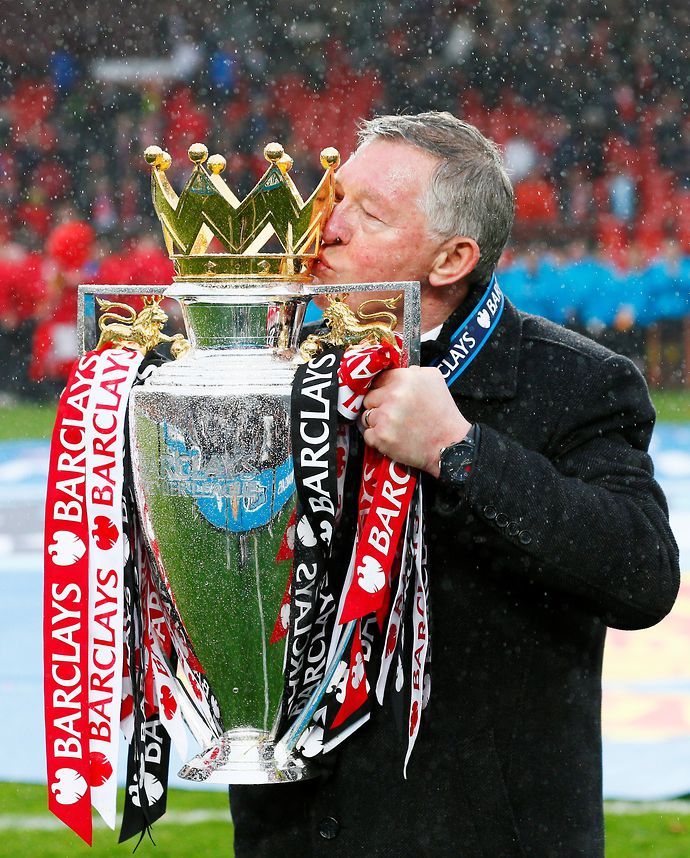Ferguson with the PL trophy
