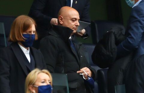 Tottenham chairman Daniel Levy watching their Carabao Cup final defeat to Manchester City