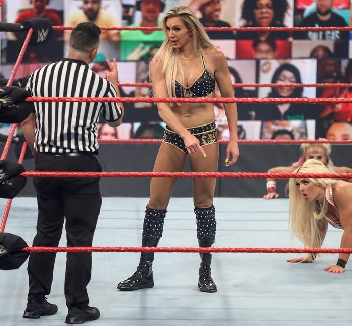 Flair had a bone to pick with the WWE referee once again