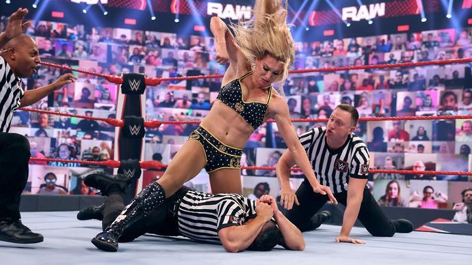 Flair beat down WWE referee on RAW last week