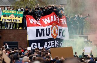 Man Utd fans protested outside Old Trafford last Sunday