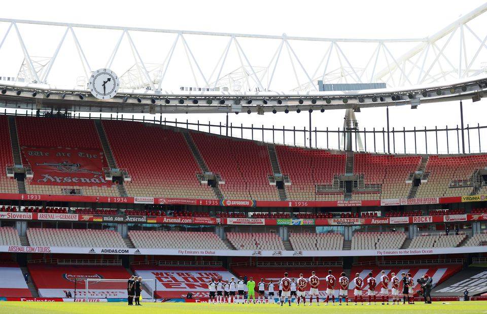 General view of the Emirates Stadium before Arsenal play Fulham