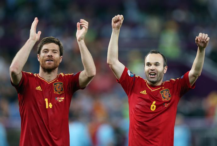 Alonso & Iniesta with Spain