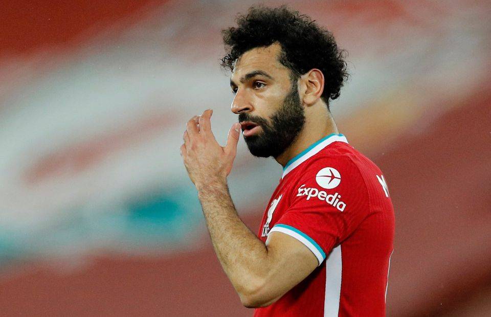 Liverpool star Mo Salah in action against Southampton at Anfield in the Premier League
