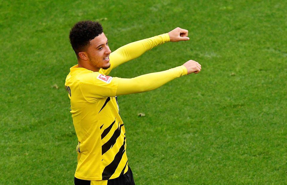 Liverpool linked Jadon Sancho in action for Dortmund