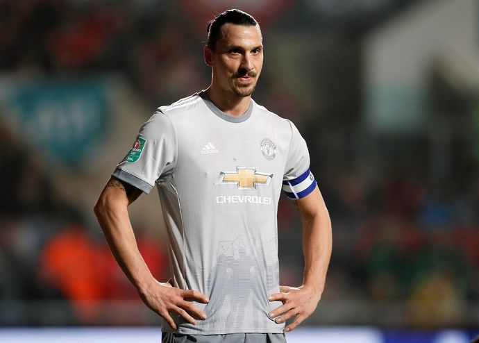 Zlatan Ibrahimovic in action for Man United