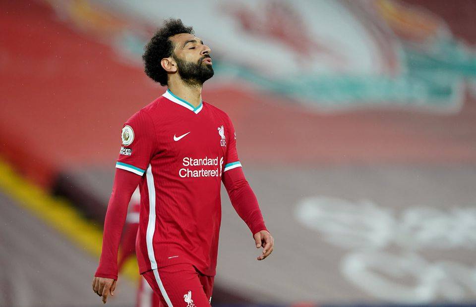 Mohamed Salah looks frustrated playing for Liverpool against Southampton in the Premier League