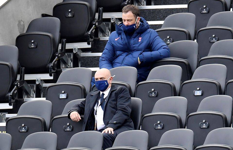 Tottenham chairman Daniel Levy in the stands