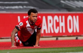 Southampton defender and Crystal Palace target Ryan Bertrand on the ground