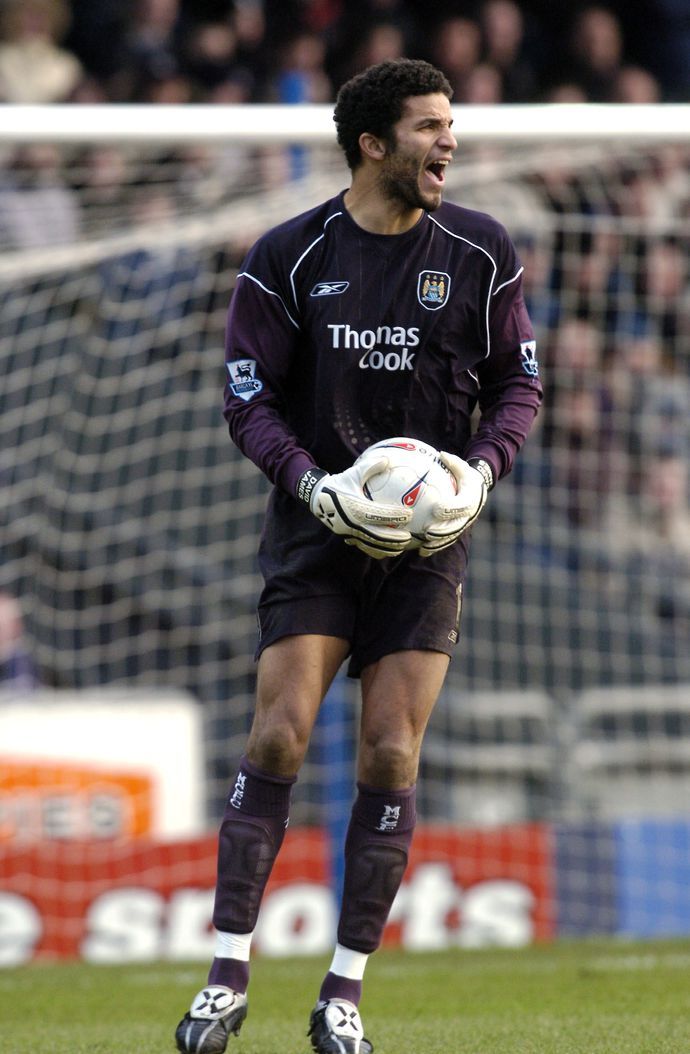 David James in action for Man City