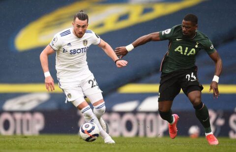 Tottenham Hotspur defender Serge Aurier in action at Leeds United