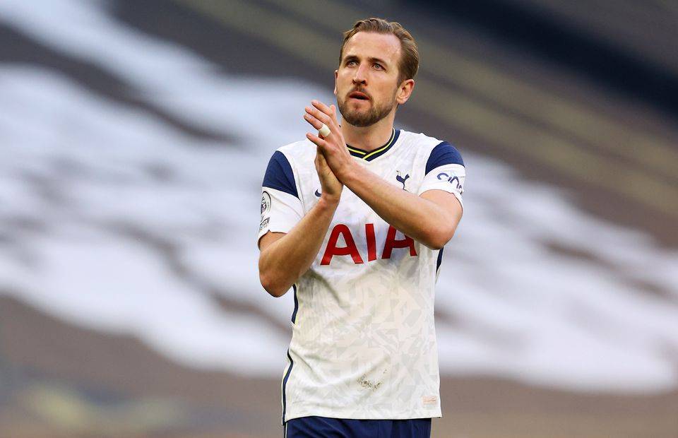 Tottenham striker Harry Kane claps the club's fans after final home game