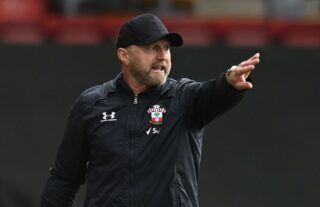 Southampton manager Ralph Hasenhuttl giving instructions to his players