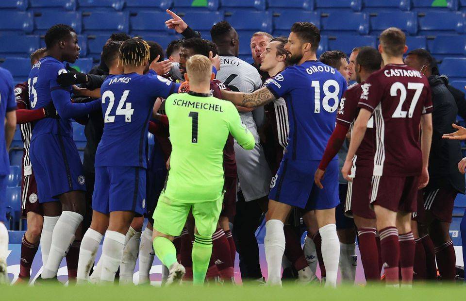 Chelsea could be deducted points for clashing with Leicester players