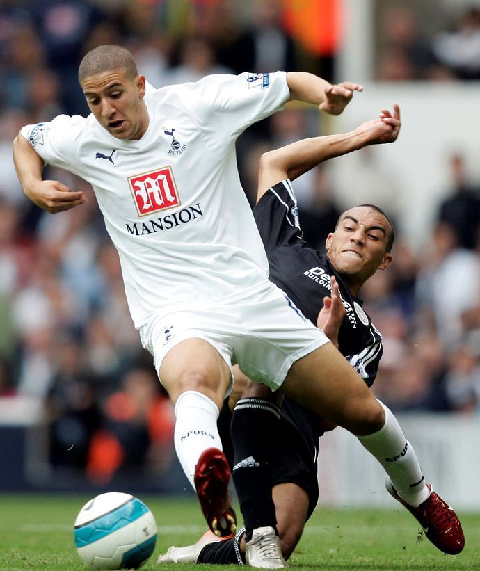 Adel Taarabt in action for Tottenham vs Derby