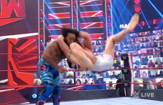 Riddle connects with a stunning RKO on WWE RAW