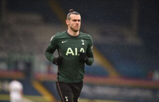 Tottenham winger Gareth Bale in action against Leeds earlier this month