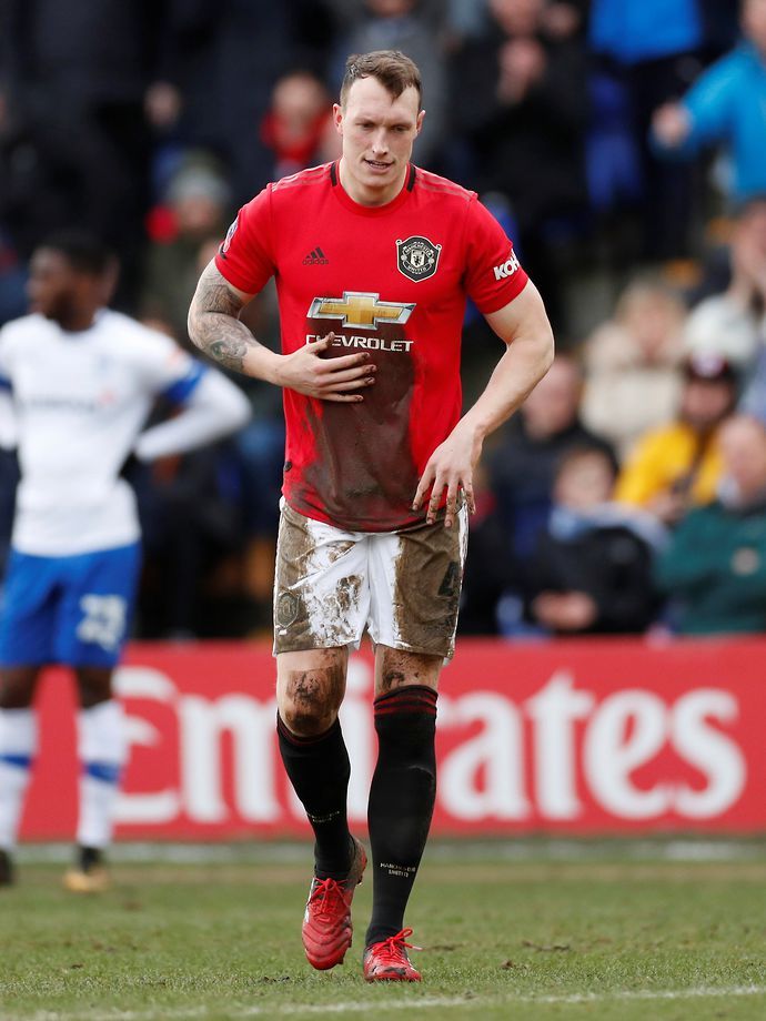 Phil Jones in action for Man United