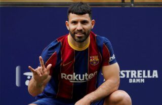 Sergio Aguero signed for Barcelona on Monday
