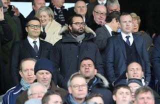 Leeds United director of football Victor Orta watches on