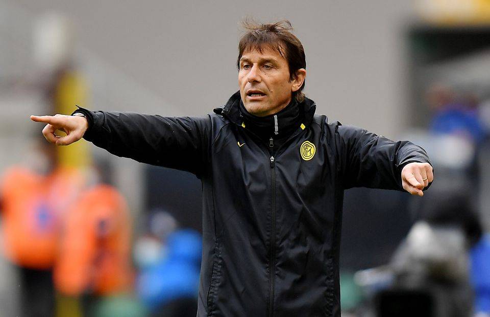 Former Inter Milan manager and Tottenham target Antonio Conte giving instructions