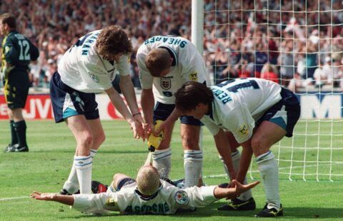 Paul Gazza Gascoigne dentist chair Euro 1996 vs Scotland