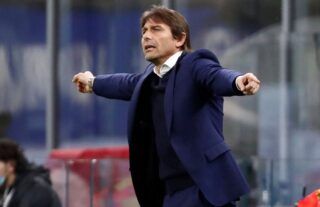 Former Inter Milan manager and Tottenham target Antonio Conte giving orders