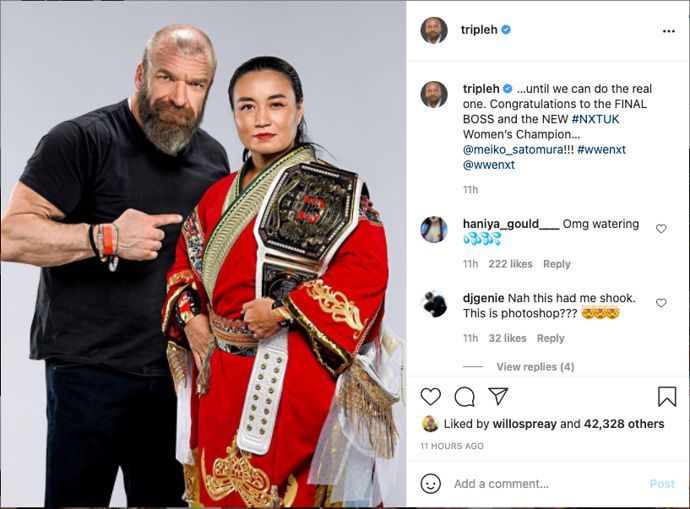 Triple H praises Satomura after her NXT UK title win