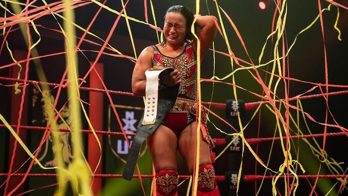 Satomura celebrates her incredible title win on NXT UK