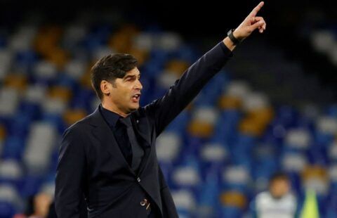 Paulo Fonseca as manager of Roma amid speculation over a move to Tottenham