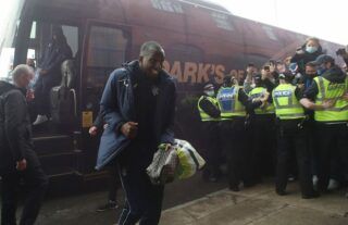 Glen Kamara arrives at Ibrox before Rangers play Aberdeen