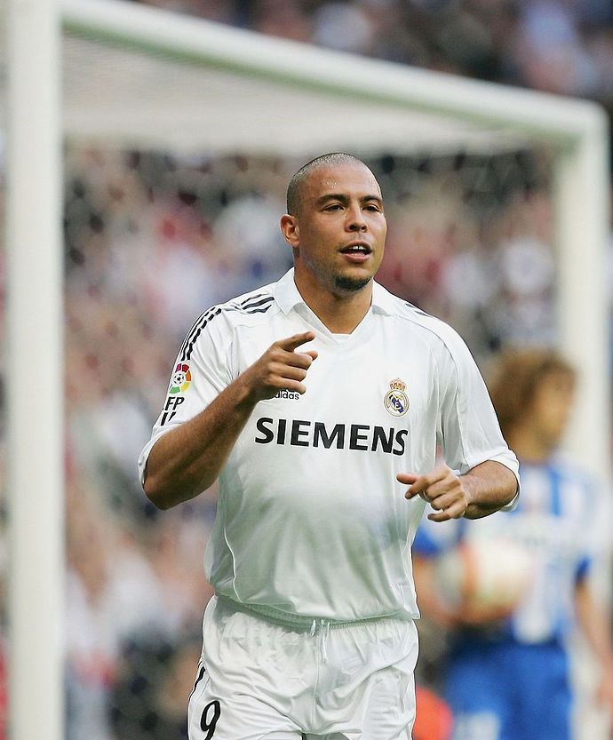 Ronaldo Nazario in action for Real Madrid