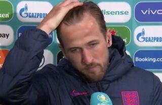 Harry Kane during his interview after England vs Scotland