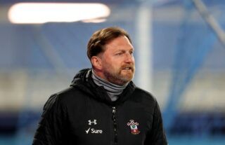 Southampton manager Ralph Hasenhuttl looking into the distance