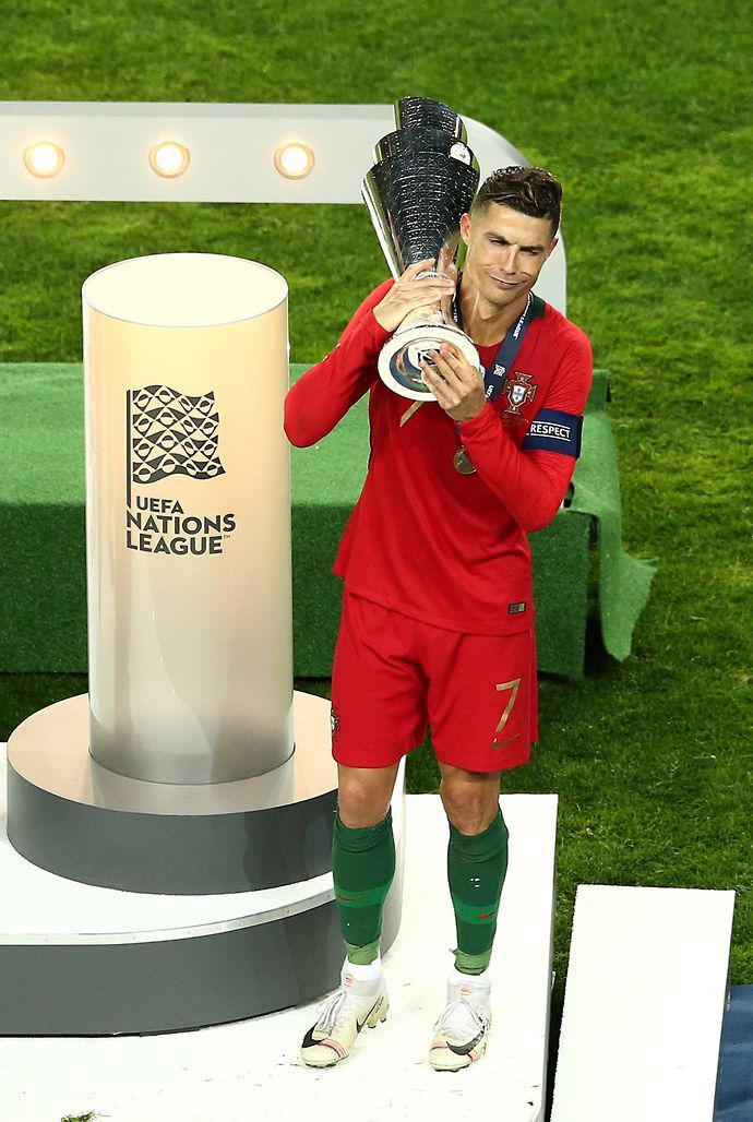 Ronaldo with the UEFA Nations League trophy