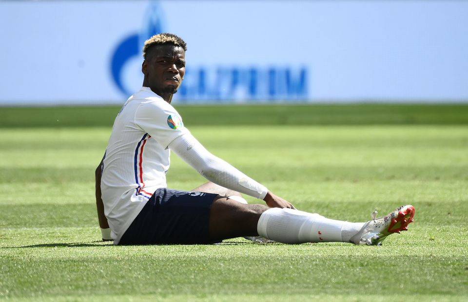 Paul Pogba in action for France amid speculation over his future at Man United