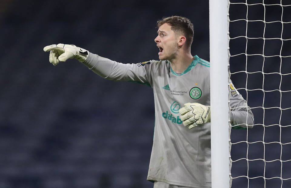 Conor Hazard in action for Celtic