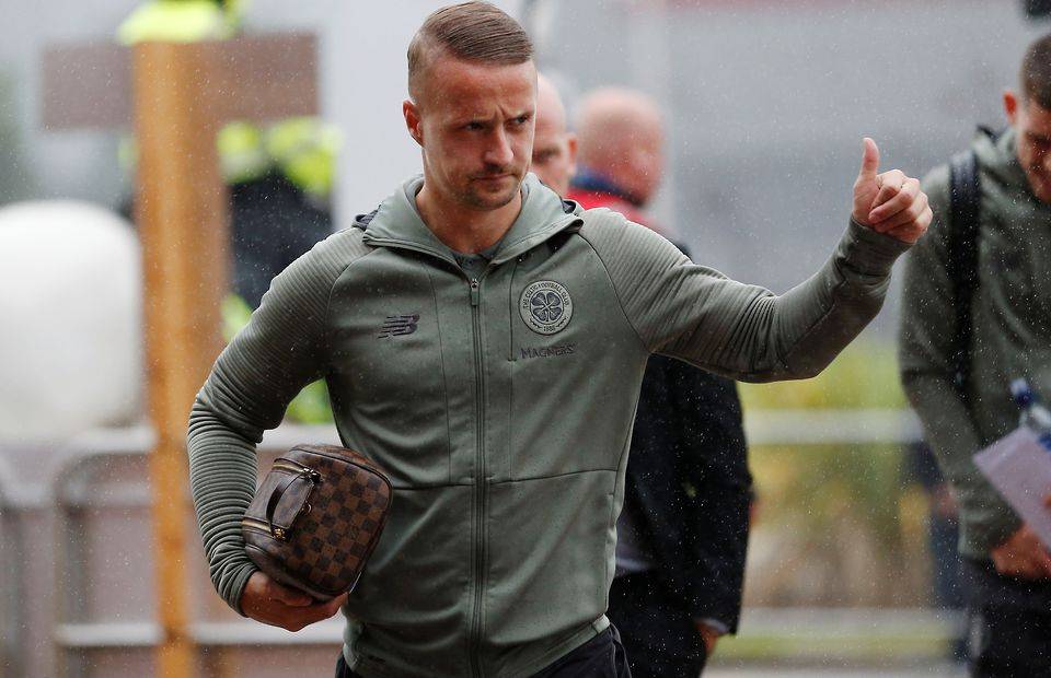 Celtic striker Leigh Griffiths gives the thumbs up