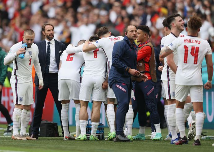 England's players vs Germany