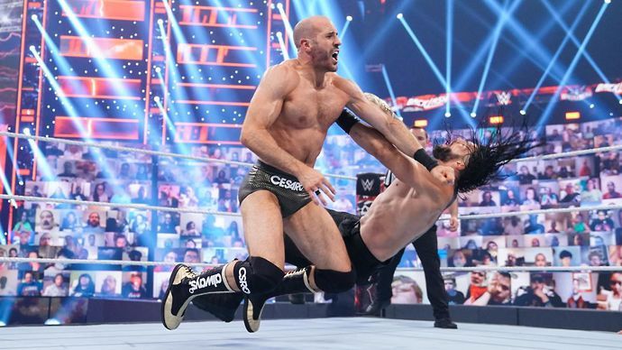 Cesaro and Roman Reigns collided at WrestleMania Backlash