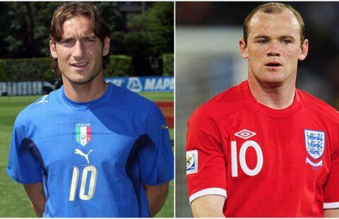 Francesco Totti and Wayne Rooney