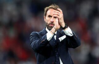 Gareth Southgate applauds the England fans amid speculation over a knighthood