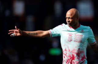 Crystal Palace target Andre Ayew in action for Swansea