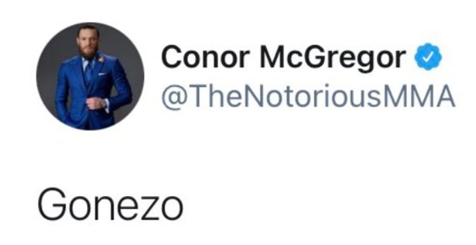 Conor McGregor calls Dustin Poirier 'Gonezo'
