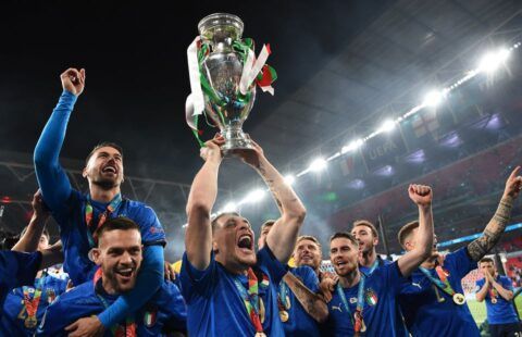Italy celebrate after winning Euro 2020