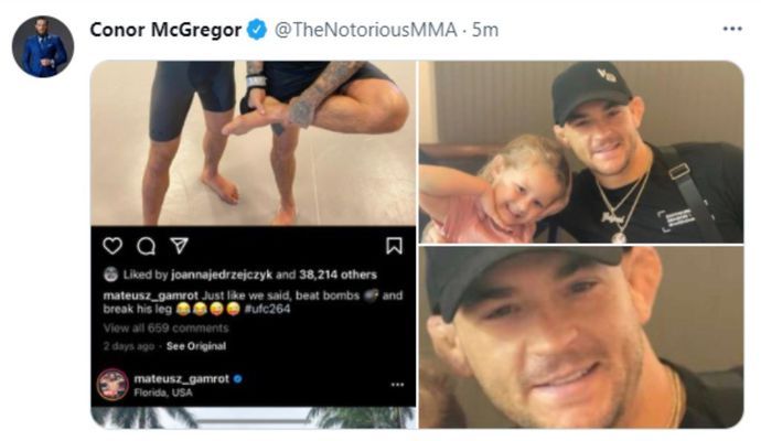 Conor McGregor continues to attack Dustin Poirier
