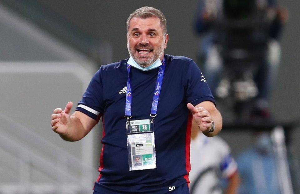 New Celtic manager Ange Postecoglou on the sidelines amid speculation over a move for Brandon Soppy