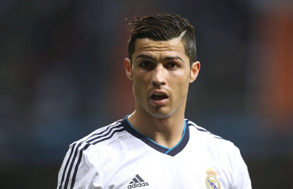 Cristiano Ronaldo playing for Real Madrid in 2012