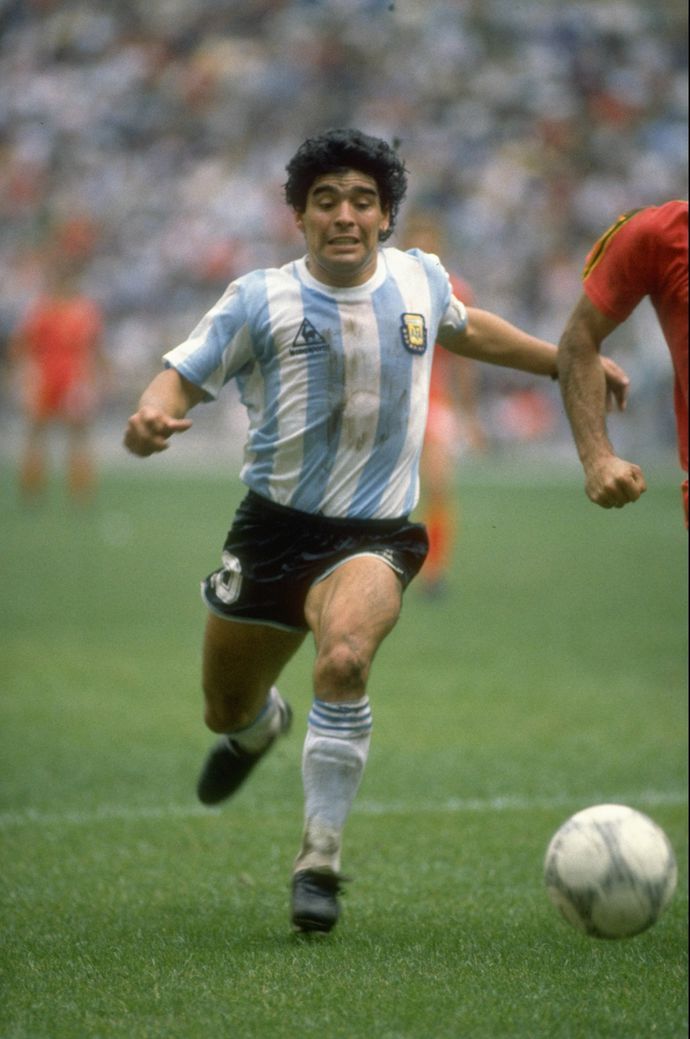 Maradona in action